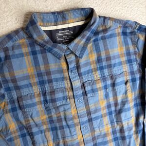 REI Co-op Mens Wallace Lake XXL Blue Flannel Button Down Shirt Cotton 23059-F23